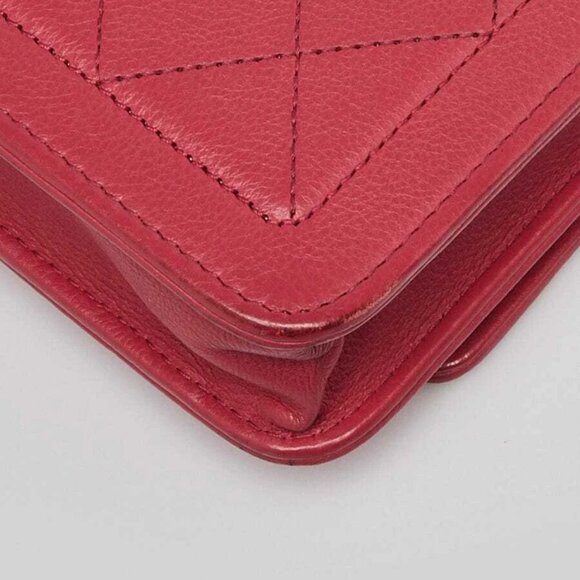 Chanel Pink Quilted Calfskin Leather WOC Clutch Bag - Picture 4 of 12